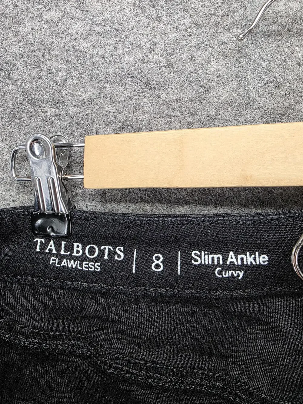 Talbots Jeans Womens 8 Black Slim Ankle Curvy Slimming Stretch 28 Inseam